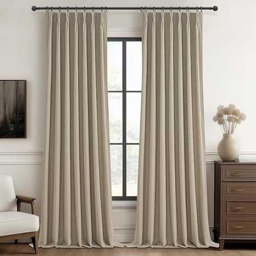 GreyBeige 120 Inch Extra Long Curtains for Living Room 2 Panels Set (2 Count)