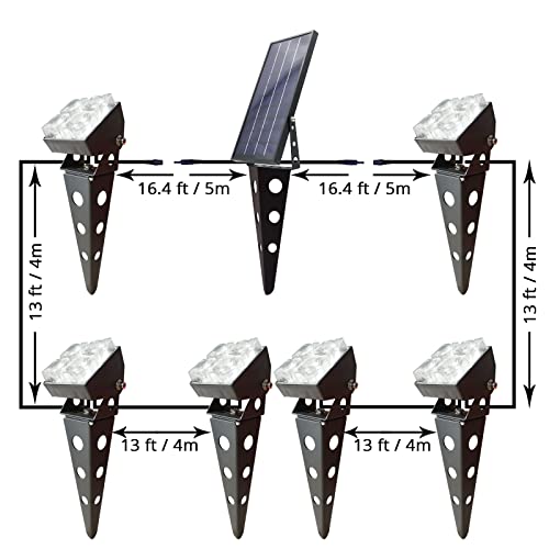 Solar Spot Lights Outdoor Waterproof IP65 Landscape Spotlights with Metal Stake Total 84ft Cable 6