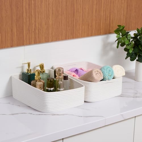 Large Shallow Organizing Baskets 15x11x5.1 Inches (3 Count)