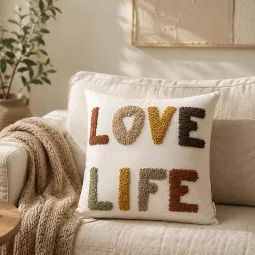 Boho Throw Pillow Covers 18*18 Tufted Fall Decorations for Sofa