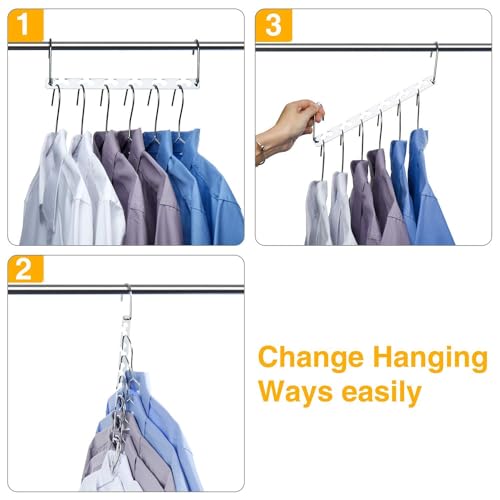 Space Saving Hangers for Clothes 4 Pack (4 Count)