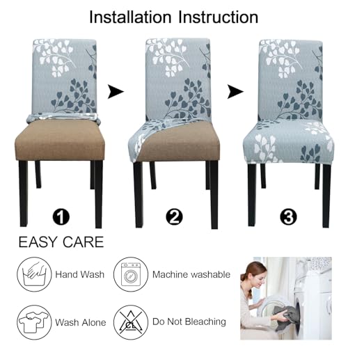 Pattern Chair Covers for Dining Room Set of 6