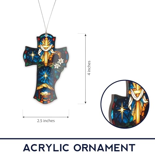 Nativity Cross Christmas Ornament 2026
