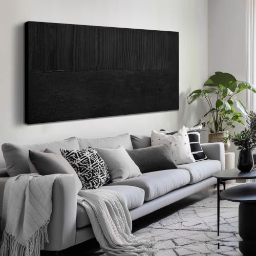 Minimalist Wall Decor for Living Room Large Abstract Wall Art Bedroom Black Painting Wall Art for Dining Room 29 x 58 Inch