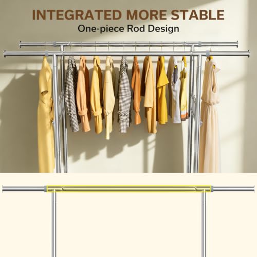 100% Stainless Steel Heavy Duty Clothes Rack Load 960LBS