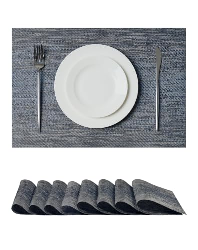 Denim Blue Placemats Set of 8 (8 Count)