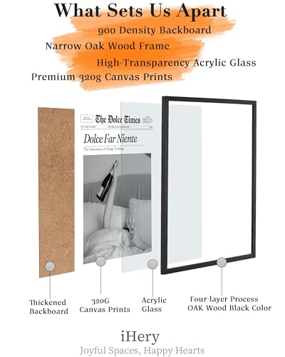 16x20in Dolce Far Niente Black Framed Newspaper Wall Art