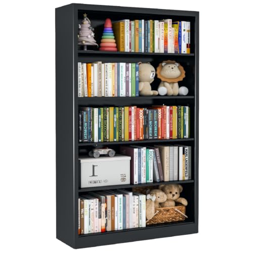 55” Black Bookshelf