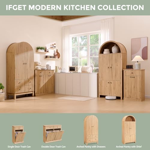 Triple Tilt Out Trash Can Cabinet