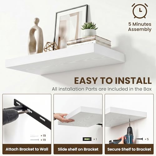 36 Inch Floating Shelves for Wall Set of 2