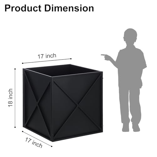 Large Metal Planter Box 17”x 17”x 18”