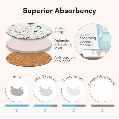 Terrazzo Coasters Set of 6 (6 Count)