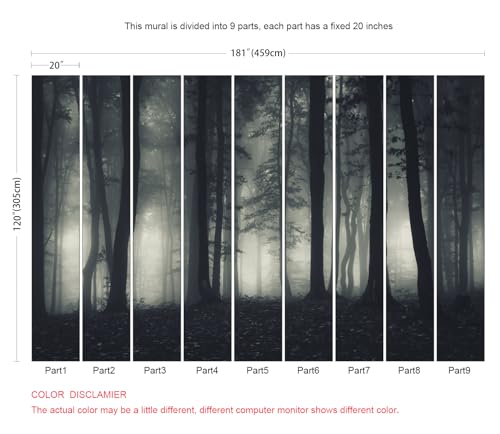 Foggy Forest Wallpaper Misty Jungle Rainforest Trees Nature Landscape Wall Mural