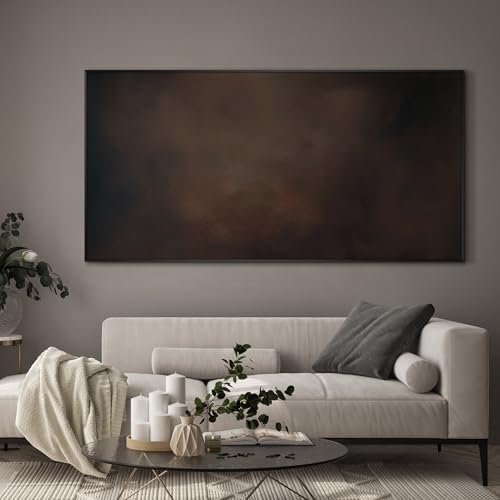 36"x72" Extra Large Framed Wall Art Dark Brown Abstract Moody Illustration for Home Living Room Bedroom Decor