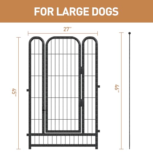 Metal Dog Playpen 45in H 24 Panels Heavy Duty Dog Fence