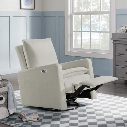 Uptown Power Glider Recliner Rocking Chair 270° Swivel for Nursery and Living Room