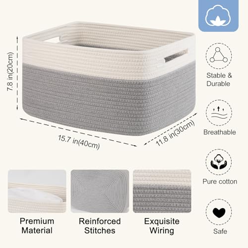 4 Pack Storage Baskets for Organizing (4 Count)