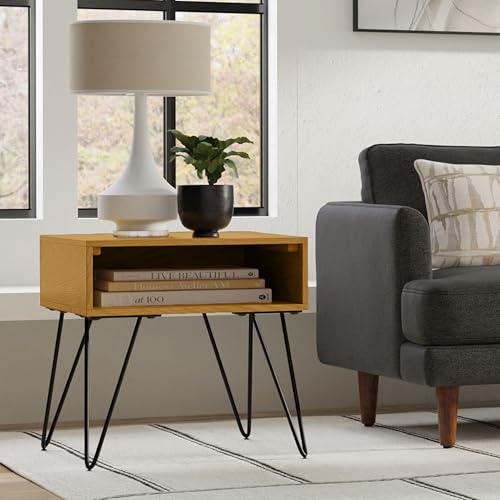 Judson 15" Solid Mango Wood Accent Table in Refined Natural