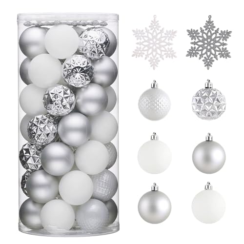 50ct Christmas Tree Decorations Ball Ornaments 2.36 Inches (50 Count)