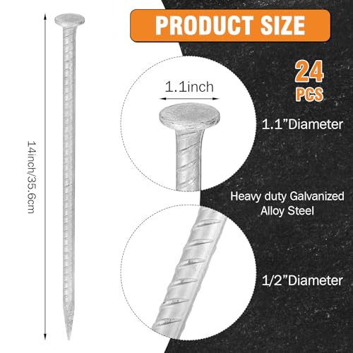24 Pcs 14 inch Rebar Stakes