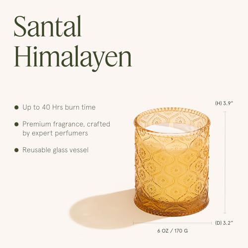 Santal Himalayen Scented Candles for Home (6 Ounce)