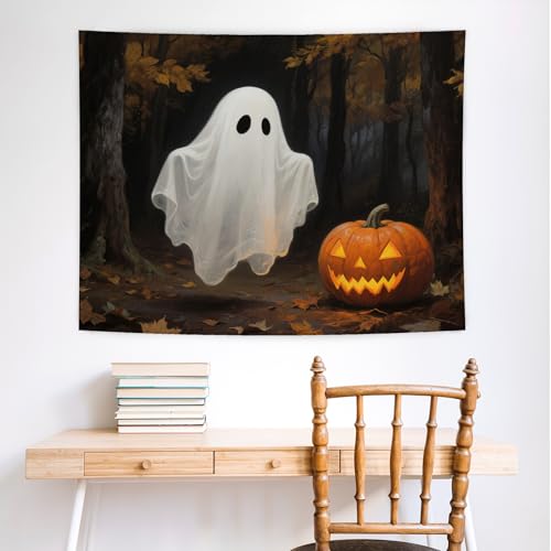 WHCHJ Gothic Halloween Ghost Pumpkin Tapestry