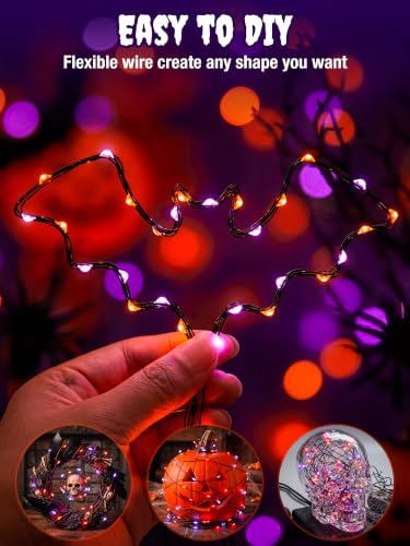 4 Pack Halloween Fairy Lights Battery Operated Timer (4 Count)