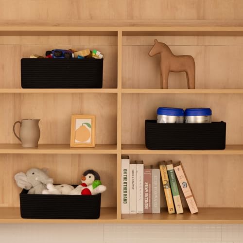 Large Shallow Organizing Baskets 15x11x5.1 Inches (4 Count)