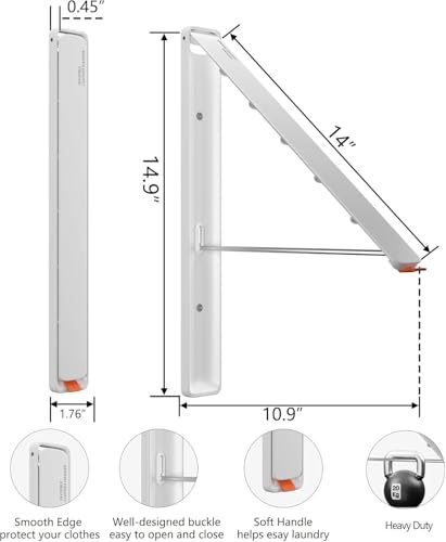 Clothes Drying Rack Wall Mounted (2 Count)