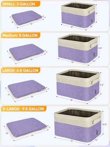 3 Pack Fabric Closet Storage Bins for Shelves (3 Count)