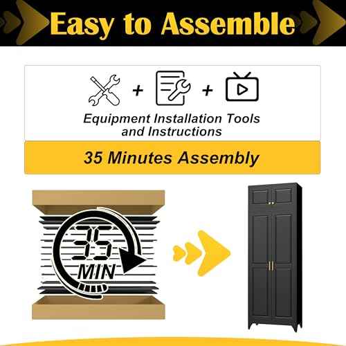 90”Metal Pantry Storage Cabinet with Doors & 4 Adjustable Shelves