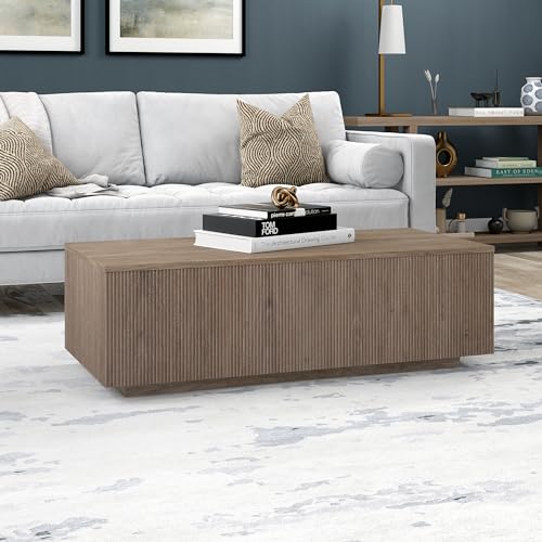 48" Modern Fluted Coffee Table