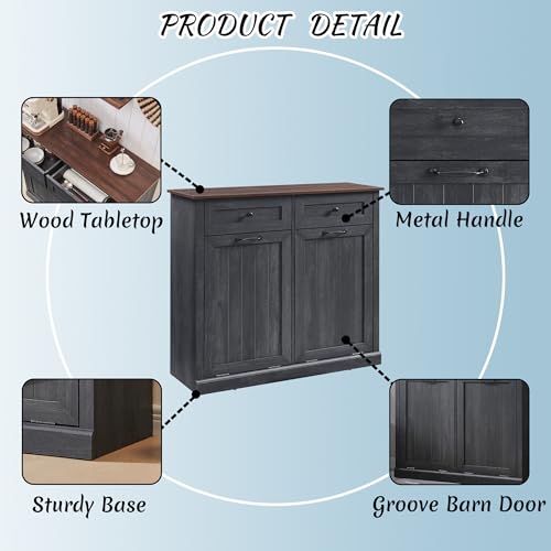 Double Tilt Out Laundry Hamper Cabinet
