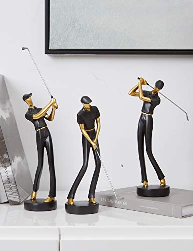 Golfer Figurine Statue Golf Sculpture Modern Home Decor 9.4 Inch