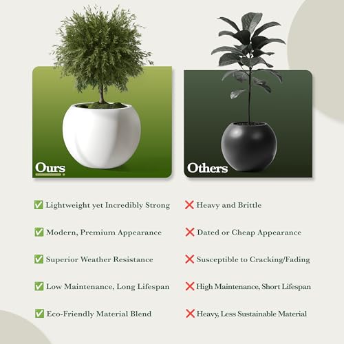 Fiberstone Sphere Planter for Olive Trees