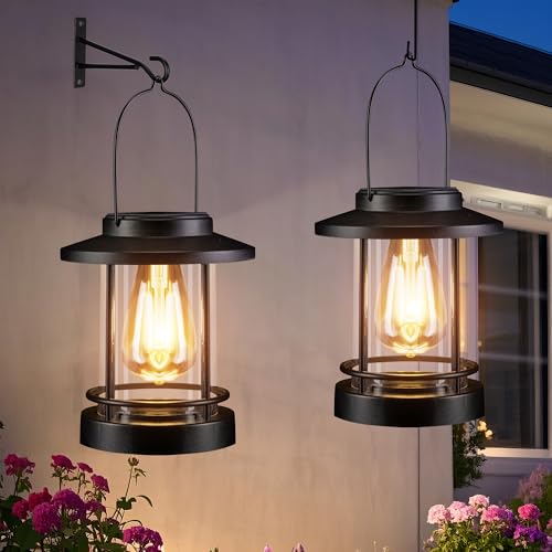 Solar Lanterns Outdoor Waterproof (2 Count)