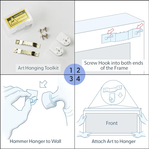 Extra Large Framed Canvas Print Wall Art Botanical Elegance Dark Floral Illustrations Antique Retro Fine Art Illustrations Decorative Colorful for Bedroom