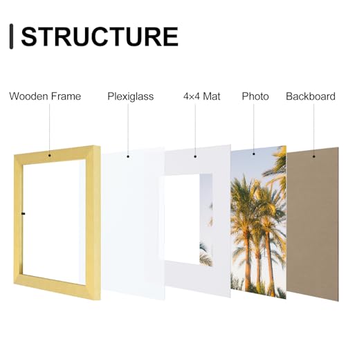 8x8 Picture Frames Set of 9 for Wall or Tabletop Display (9 Count)