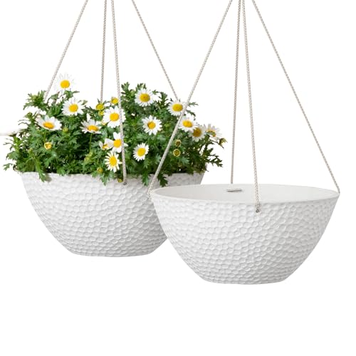 Large Hanging Planters for Outdoor Plants (2 Count)