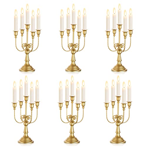 Gold Candelabra Candle Holders for Wedding Centerpieces
