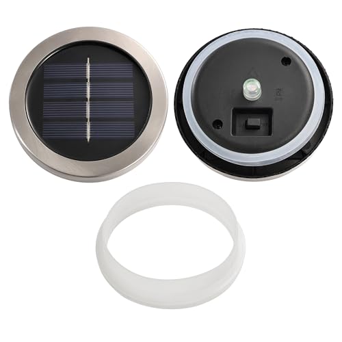 2 Pack Gift for her him Heavy Solar Mosaic Crackle Glass Lights with Dual Solar Panels (2 Count)