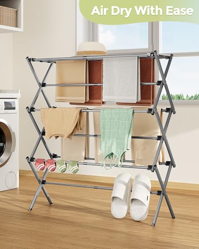 3 Tier Foldable Clothes Drying Rack