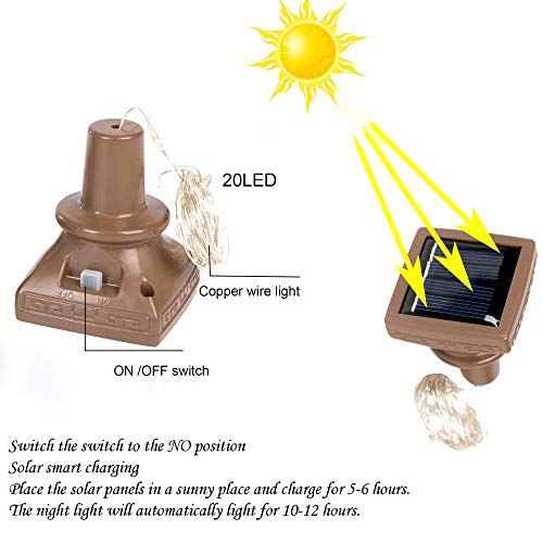 Upgraded 8 Pack Solar Powered Wine Bottle Lights 20 LED Colored Starry Cork Light Fairy Cork String Craft Lights for Wedding Christmas Outdoor Holiday Garden Decor (8 Count)