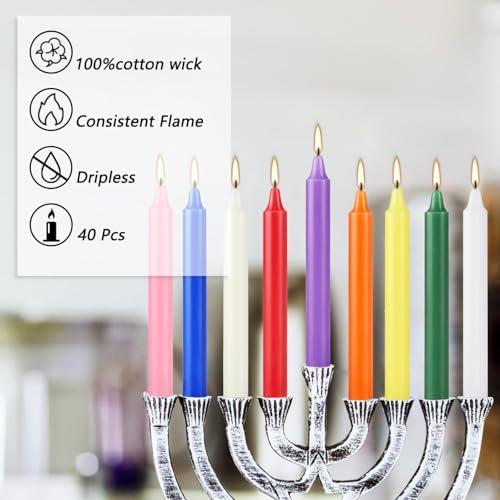 40 Pack Assorted Color Spell Chime Candles (12 Count)