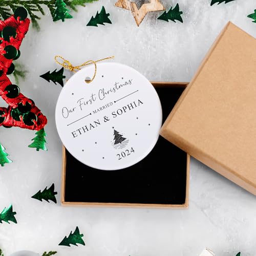 Personalized First Christmas Married Ornament 2026