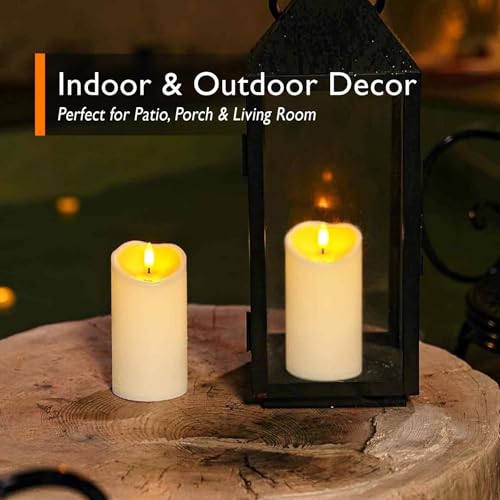 6"x3" Outdoor Waterproof Flameless Candles (2 Count)