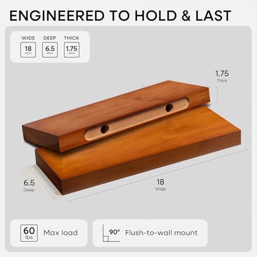 18 Inch Floating Shelves (2 Count)