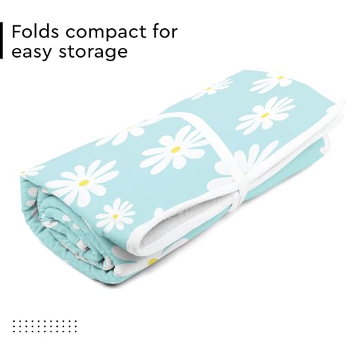 Ironing Mat Heat Resistant Pad 48"x28" Daisy Blue