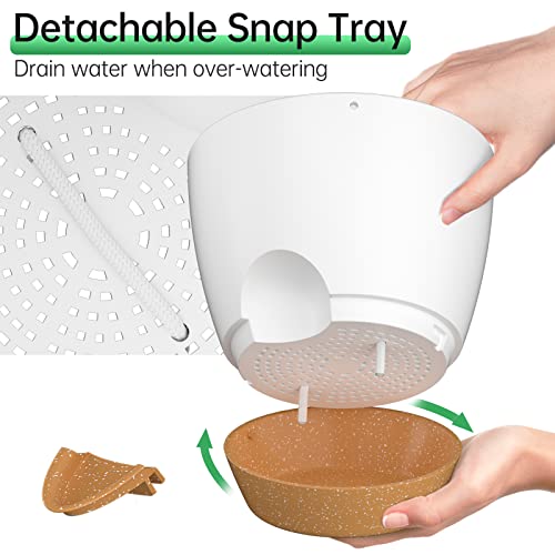 10 Inch Hanging Planters for Indoor Outdoor Plants (2 Count)