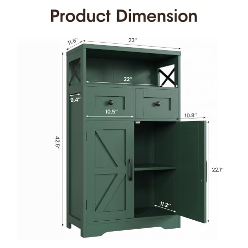 Farmhouse Storage Cabinet Set of 2